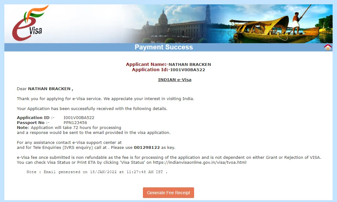 E-Visa Application