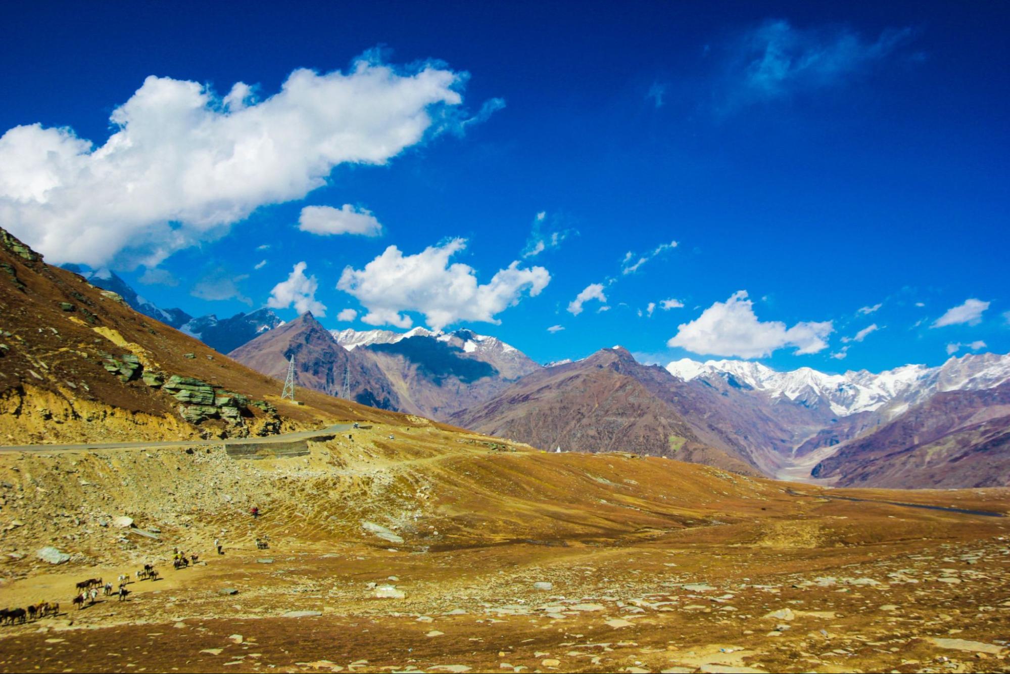 himalayas at manali, himachal, India