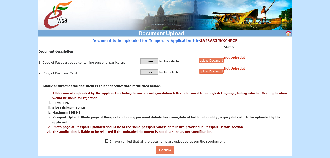 Business document upload