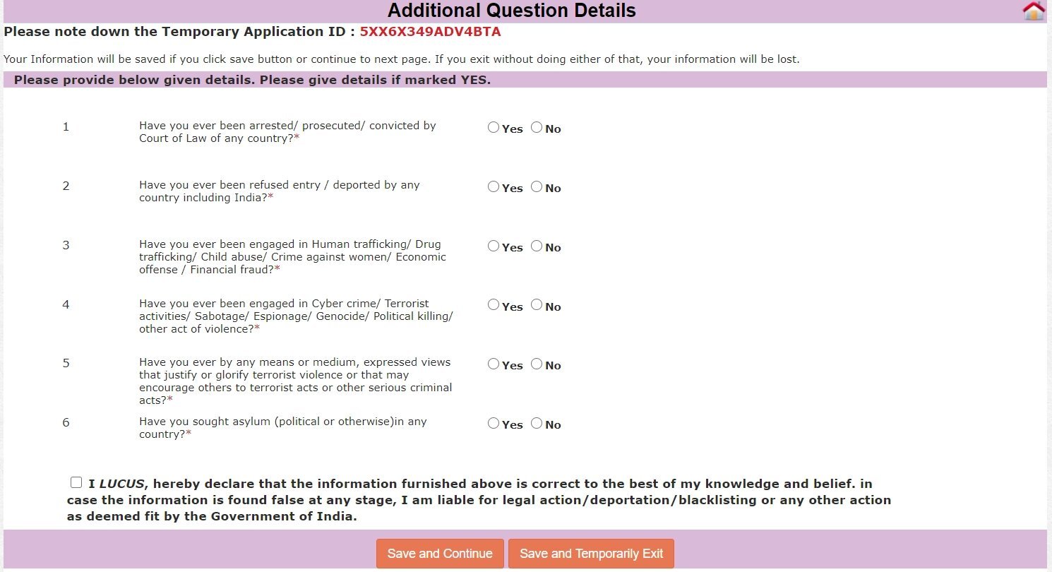 Employment Question Details