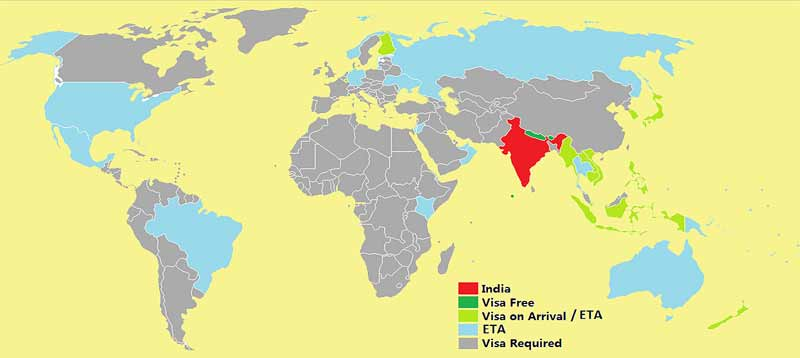 visa free countries for india